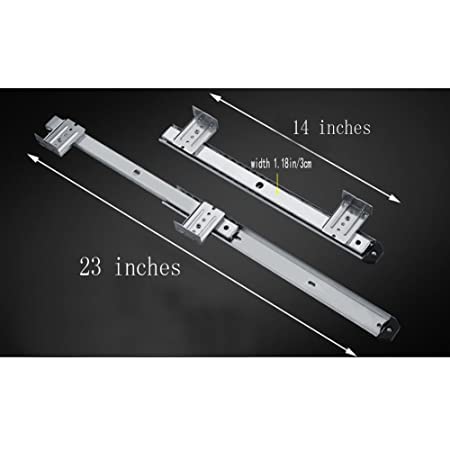 Image of Keyboard Channel for Computer Table lapdesk Study Table Office Table Desk Keyboard Drawer Tray Slide Rail Steel Metal Underdesk Keyboard Tray Telescopic Channel