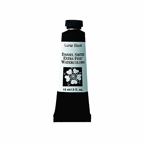 DANIEL SMITH Tubo de pintura de acuarela extrafina de 15 ml, color negro lunar