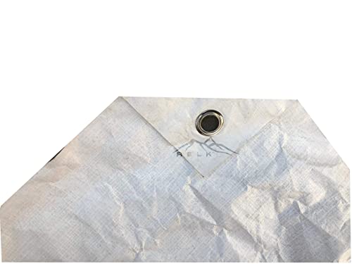 RELK Ultralight Tyvek Ground Cloth - Tyvek Tarp - Tent Footprint with Grommeted Corners - Backpacking or Camping - 4.5 Ft x 8 Ft