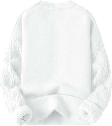 Men's Winter Warm Plush Solid Cabled Turtleneck Sweater, Thick Knitwear for Autumn and Winter3