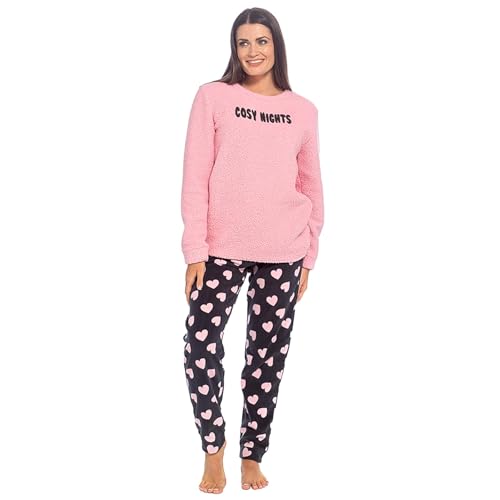 Pyjama femme peluche chaude isolation thermique haut manches longues