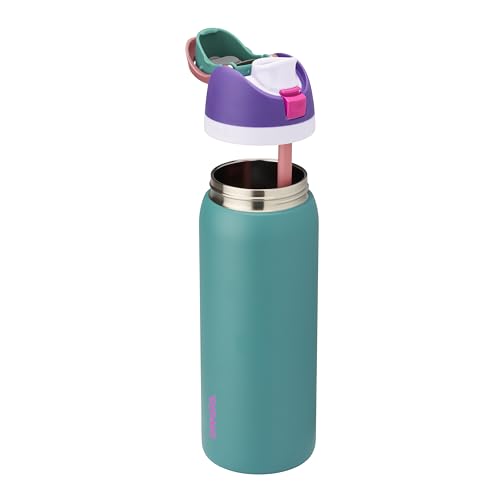Image of Owala FreeSip - Stainless Steel - 32-oz. - Purple /Blue (80s Ski Slopes)