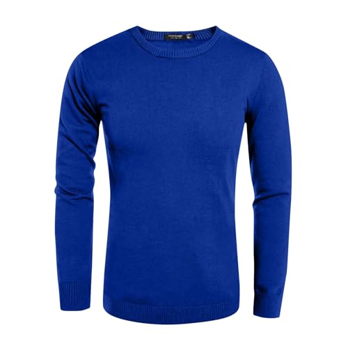 Mens Sweater,Men's Crew Neck Sweater Slim Fit Lightweight Sweatshirts Knitted Pullover for Casual Or Dressy Wear2