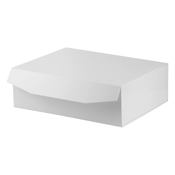 Buy PACKGILO 1 Pcs White Extra Large Gift Box with Lid, 16.5 x 13 x 5.3