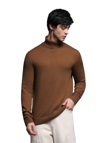 Image of JACK & JONES Men's Cotton Blend Casual High Neck Sweater