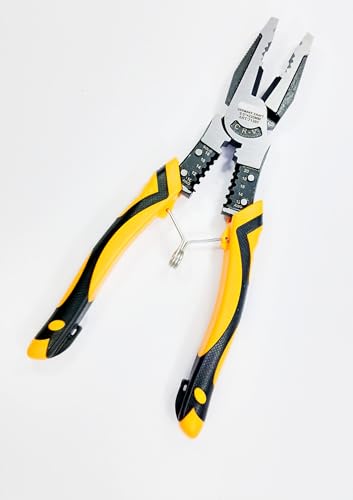 Image of Multi-Function Combination Plier 5-in-1 | Wire Cutter, Stripper & Crimper | Heavy Duty 60CrV Steel Electrical Hand Tool