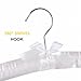 Amber Home 5 Pack Large White Satin Padded Hangers, 17