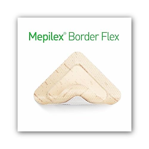 Mepilex Border Flex 7,5 x 7,5 cm selbsthaftender, weicher Silikonschaumverband, steriler Verband, 5 stück.