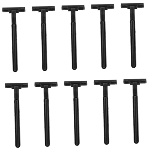 Beavorty 10 Piezas raspador depilatorio depilacion hair removal Cuchillas de afeitar para cuerpo removedor de pelo de las mujeres cortapelos para brazos el plastico Black
