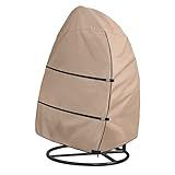 ULTCOVER Patio Hanging Egg Chair Cover - Waterproof Outdoor Double Seat Swing Egg Chair with Stand Cover 66W x 43D x 68H inches