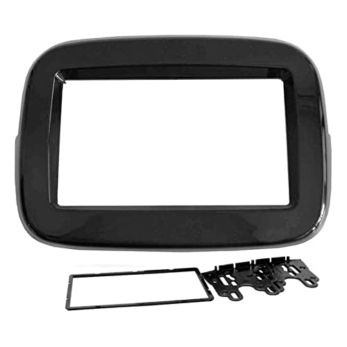 Moldura Fiamon 2Din chinês e japonês Fiat Mobi - Black Piano