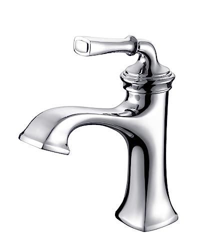 Robinet d'évier de salle de bain à grands flexibles chaud froid