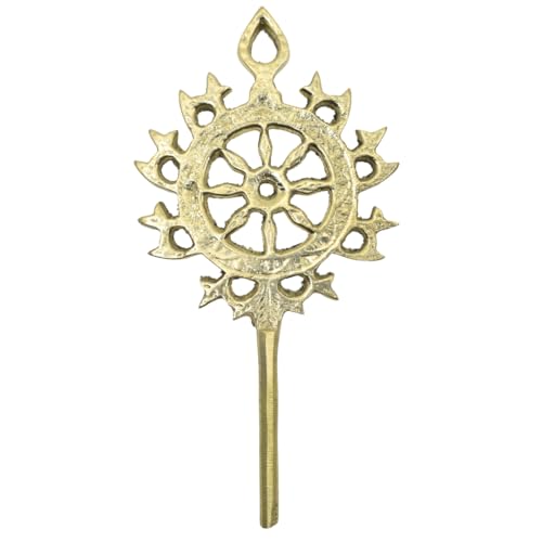 Elegant Shree Jagannath's Brass Nilachakra for Spiritual Home Decor (Pack of 1,Gold)