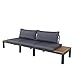 Produktbild Chicreat Verwandelbares 3-Sitzer-Sofa mit Beistelltisch aus FSC-zertifiziertem Akazienholz, 270 x 78 x 86 cm