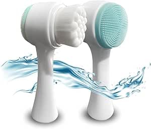 Generic Escova Facial 2 em 1, Limpeza Profunda da Pele, Queratina, Silicone, Massagem Manual Super M