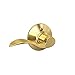 Schlage F170 ACC 605 LH Left Handed Accent Door Lever, One Sided Non-Turning Dummy Door Handle, Bright Brass