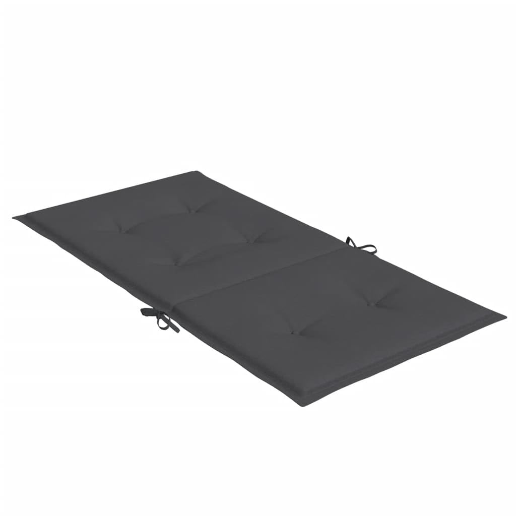 ShGaxin Cojines Silla Respaldo bajo 4 ud Tela Gris Antracita Melange, Cojines para Butacas De Jardin, Cojines Sillas Cocina, Cojines para Sillas De Terraza, Cojin Silla Exterior - 4002443