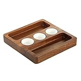 Generisch Bandejas for Servir,Bandeja de Madera Dividida,Plato de Madera, Tablero Decorativo oblongo,Bandeja for Servir,decoración de Mesa,for postres, Aperitivos,Cocina