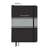 C.R. Gibson Black Leatherette Freestyle Organizer and Planner Dot Grid Notebook, 6'' W x 8.5'' L, 240 Pages