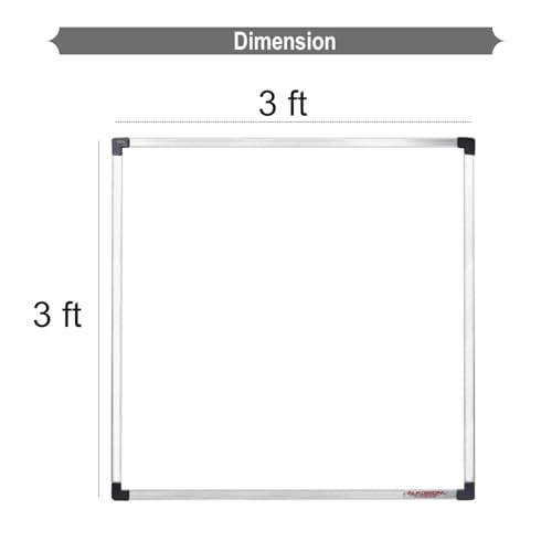 Image of ALKOSIGN Platinum Series Magnetic White Board (3ft x 3ft) Resin Coated Surface, Magnet Friendly White Board Dry Erase, Writing Board, Smart Board, for Teaching, Home, Kids Study Room, Cafes etc.
