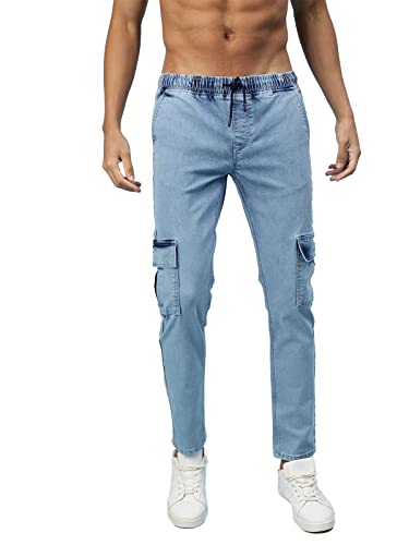 Image of Veirdo Pure Cotton Slim Fit Full Length Mid Rise Jeans for Men