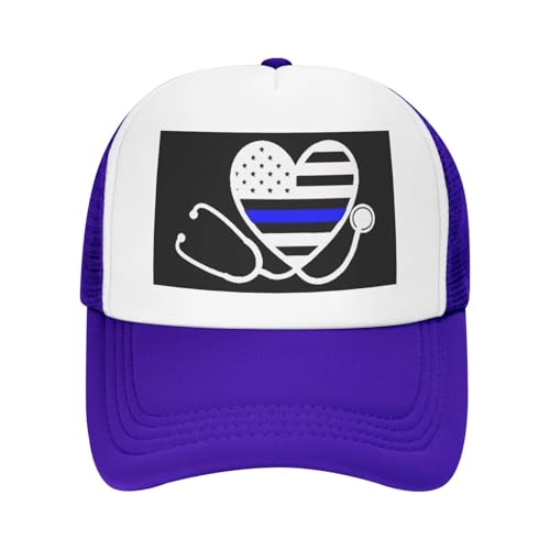 Nurses Police Wife Trucker Hat Snapback Mesh Baseball Cap Unisex2