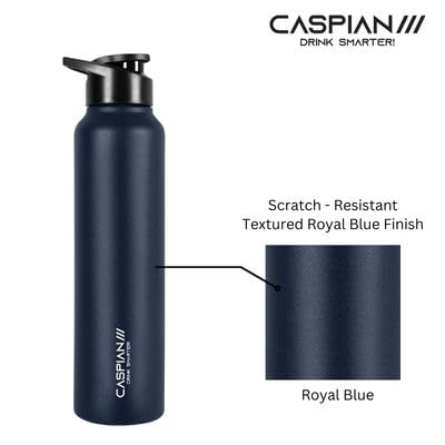 Image of CASPIAN / / / Hike Stainless Steel Customize Sipper Water Bottle Leak Proof Thunder for Fridge Home Office Travel School Kids Boys Girls Adults Sports Gym Yoga (R-Blue 1 Litre, Set of 1)|
