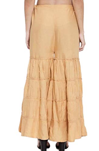 Image of TNQ Women's Rayon Relaxed Flared Garara-Sharara