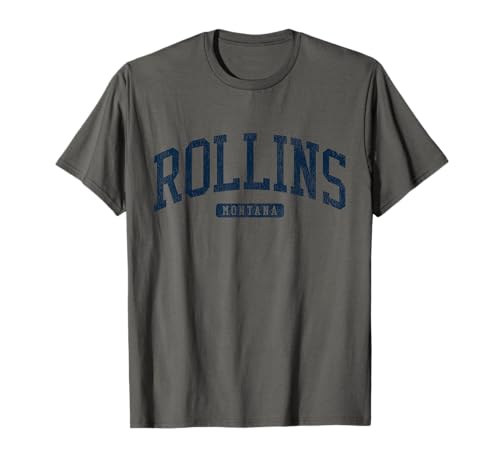 Rollins Montana MT College University Style Azul Camiseta