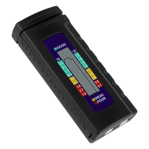 Probador de batería pequeña | Comprobador de batería compacto | Monitor digital de batería | Comprobador multi-batería con 95.5x39x19MM/3.76 X 1.54 X 0.75 pulgadas para pilas de botón AA AAA 9V 1.5V