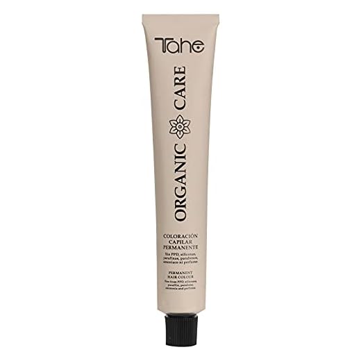 Tahe Organic Care Tinte Orgánico Permanente para el cabello de larga duración Sin Amoniaco, 100 ml, Tono 4 Castaño Medio