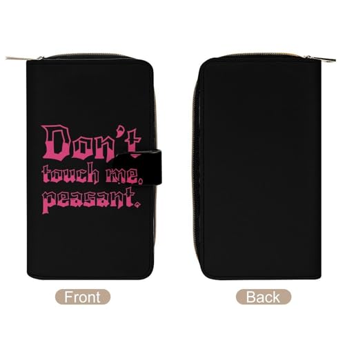 Don't Touch Me Peasant Long Wallet for Women Men Purses Coin Pouch Credit Card Holder Organizer3