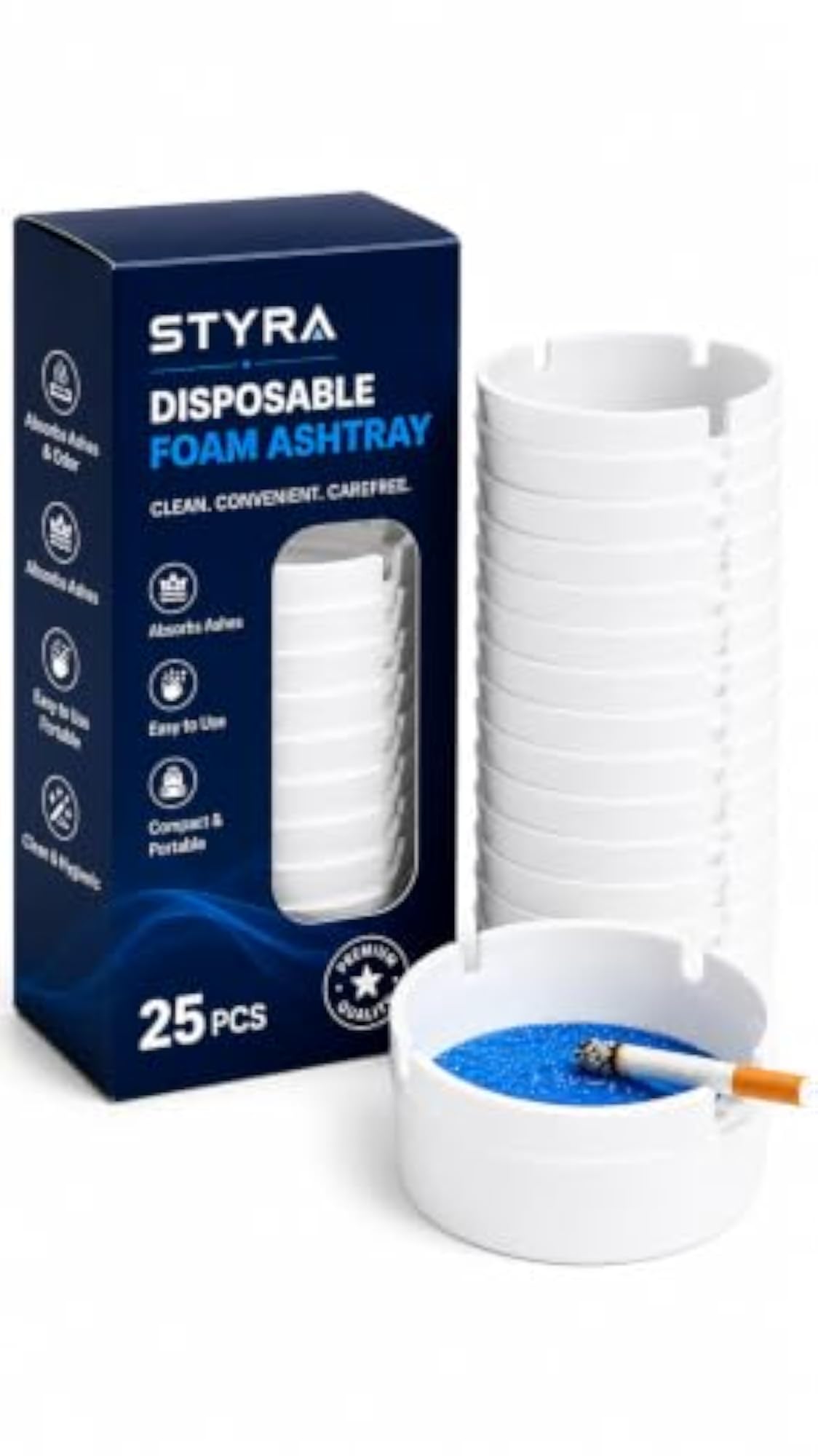 Disposable Gel Ashtray, Eco-Friendly Smokeless Cigarette Ashtray