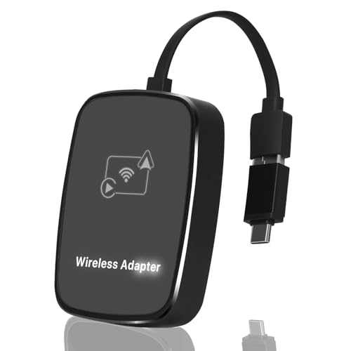 Wireless CarPlay Adapter for Apple, Converts Wired CarPlay to Wireless CarPlay, Dongle for Wireless Control Plug & Play Carplay Fit for Cars from 2017