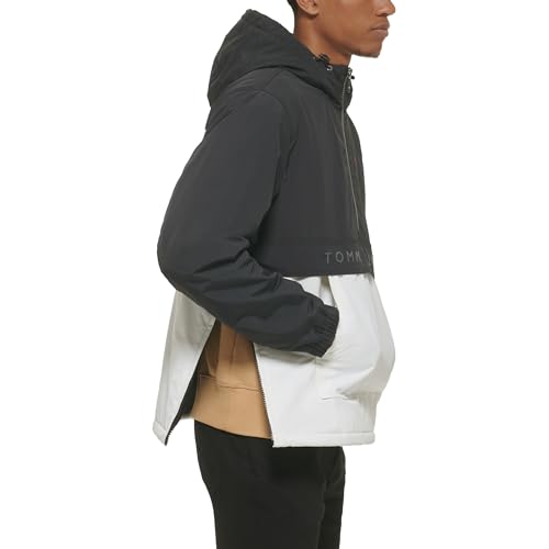 Image of Tommy Hilfiger Adaptive Men's Performance Fleece Lined Hooded Popover Jacket