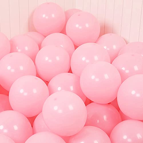 Image of 5 Inch Pastel Pink Balloons - 100 Pcs Mini Macaron Pink Latex Balloons for Birthday, Wedding, Baby Shower Parties