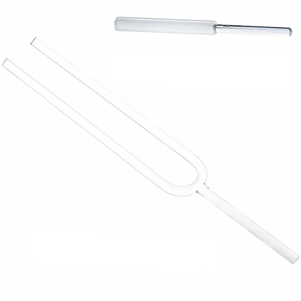 Diapason in Cristallo di Quarzo Chakra da 16 mm con percussore in Acrilico, Strumento Musicale curativo for bilanciare l'energia Sottile (Color : G Note, Size : 440Hz)
