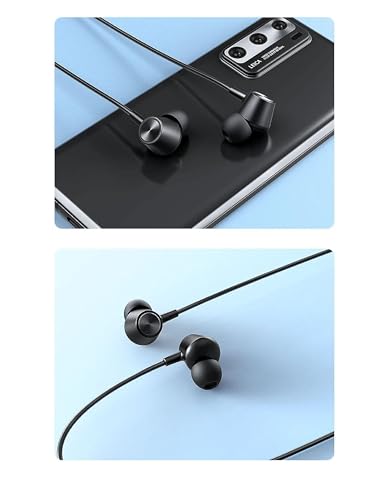 Image of in-Ear Type-C Port Headphone for Sony Xperia 1 II in- Ear Headphone | Earphones | Headphone| Handsfree | Headset | Calling Function | Earbuds | Microphone| Bass Bost Sound (J1H10, Black)