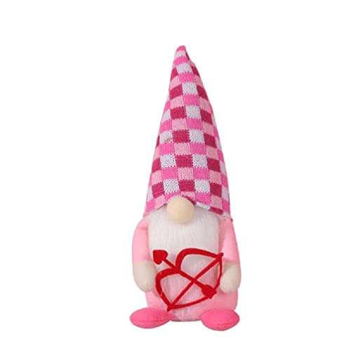 Nain de Saint-Valentin en peluche cœur décoration maison Noël