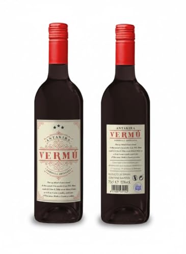 ANTAKIRA | Vermouth Artesano | Vermut Rojo | Variedad Pedro Ximénez | Ideal para regalo | Botella de Cristal 75 cl