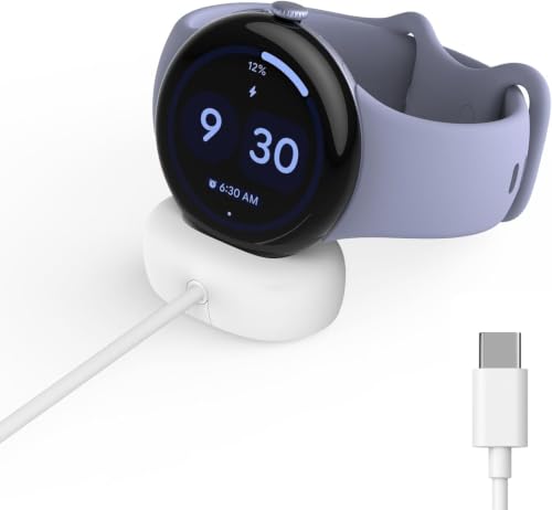 Image of 5W Fast USB-C Charger for Google Pixel Watch 4, Magnetic Charging Dock for Google Watch 4, Replacement Charger Cable Only Compatible for Pixel Watch 4 (41mm /45mm), 3.3ft Type-C Charging Cord