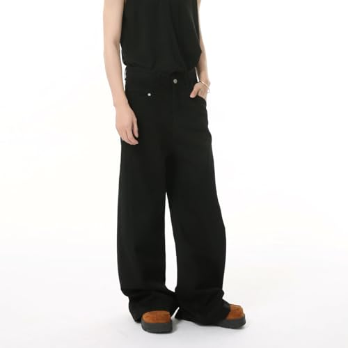 Men's Denim Jeans Korean Street Style Straight Leg Casual Relaxed Commuter Weekend Pants for Men3