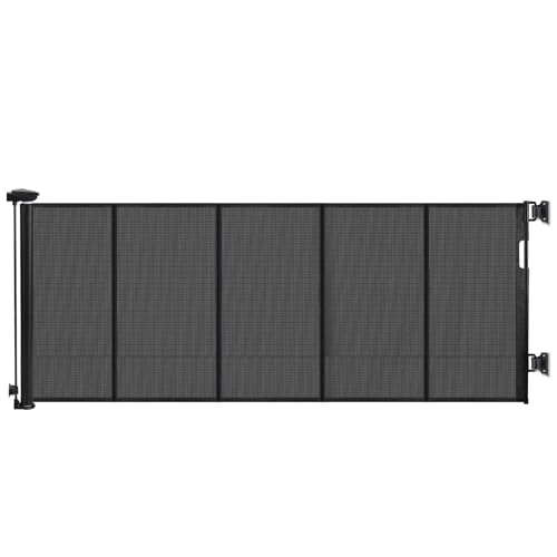 Puerta de escalera extensible para bebés, 0 300 cm, 86cm de alto, persiana para escaleras con barrera para bebés, puerta de escalera extensible, adecuada para escaleras/puertas/interiores y exteriores