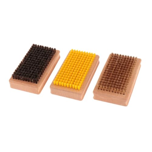 TISHITA 3ピース スノーボードブラシセット スノーボード用ツール スキー板チューニングメンテナンス スキー用ブラシ 持ち運び便利
