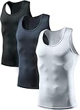 ATHLIO Men's Cool Dry Compression Sleeveless Tank Top, Cool Dry Sports Running Workout Base Layer,...