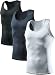 ATHLIO Men's (Pack of 3) Sleeveless Muscle Tank Top Cool Dry Compression Baselayer