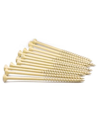 Image of #10 x 4 Inch Deck Screws - 200 Pcs, Exterior Wood Screws, Carbon Steel Star Drive, Coarse Threads, Anti-Corrosion, Tan Coated, Rust-Resistant for Decks, Fences, and Outdoor Projects | by IMSCREWS