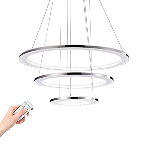 Lampe suspendue avec anneau LED pour éclairer sans éblouir la salle à manger