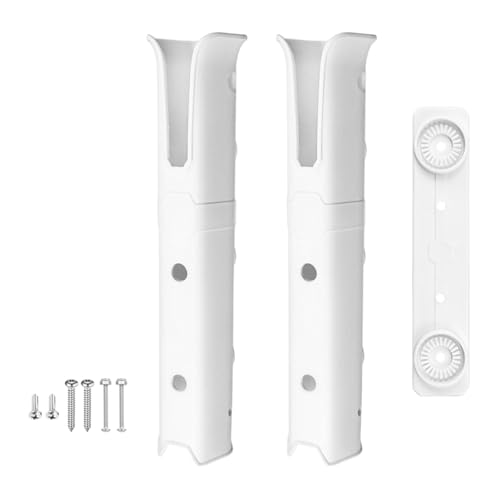 Almencla Tube Fishing Rod Stand Mount with Installation Hardware, White