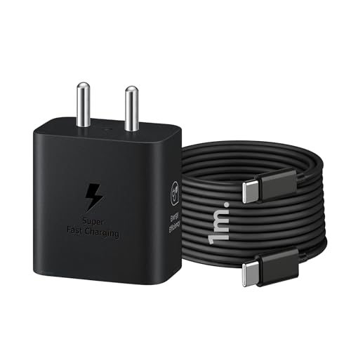 Image of KARWAN 25W Super Fast Charger with Cable [2Yrs Warranty] SFC 2.0 Adapter Compatible with Samsung Galaxy S /A /M /F /Z Series,S25 /S24 /S23 /S22 /S21 /Fe /Plus /Edge /Ultra /Flip /Fold & More, BIS Certified Charger
